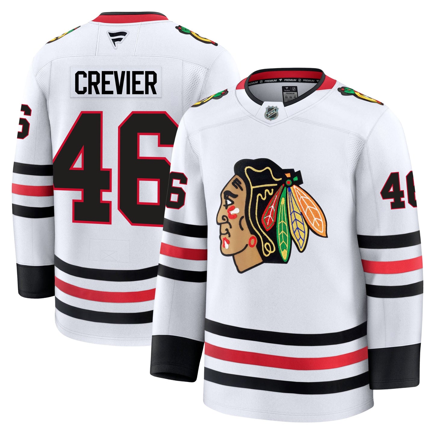 Louis Crevier Chicago Blackhawks Fanatics Premium Away Jersey