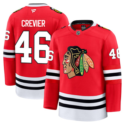 Louis Crevier Chicago Blackhawks Fanatics Premium Home Jersey