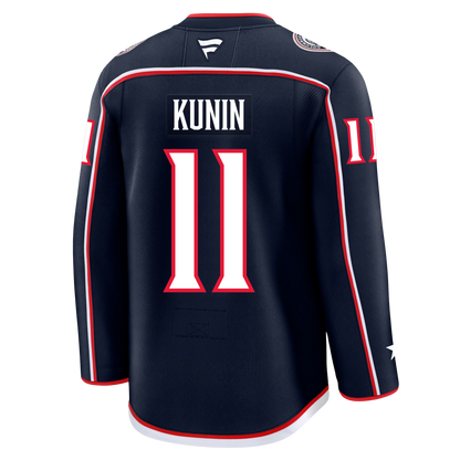 Luke Kunin Columbus Blue Jackets Fanatics Premium Home Jersey