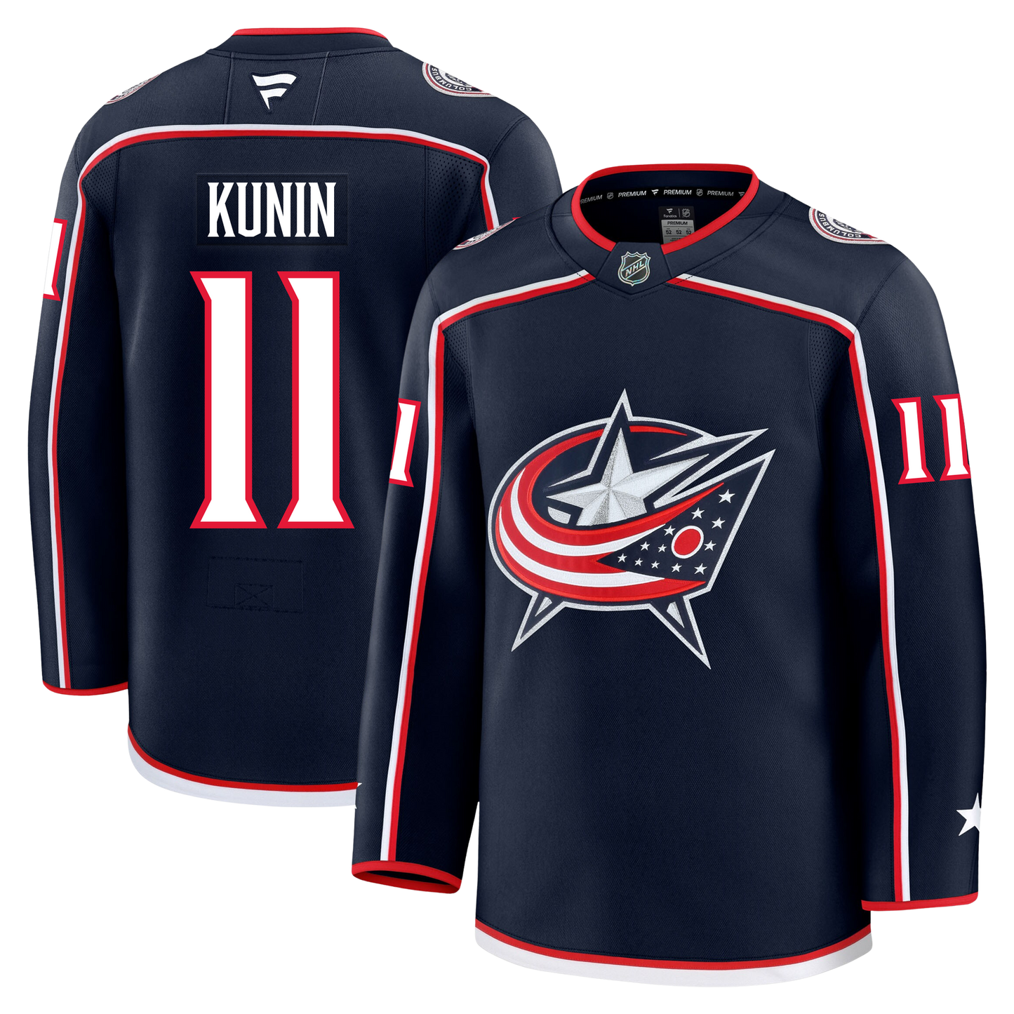 Luke Kunin Columbus Blue Jackets Fanatics Premium Home Jersey