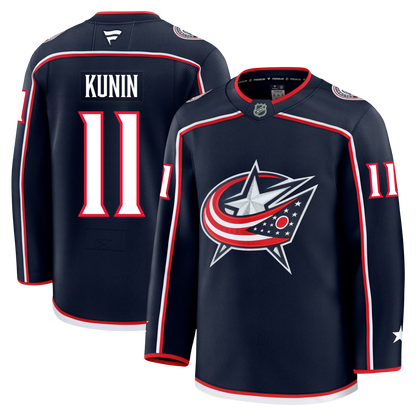 Luke Kunin Columbus Blue Jackets Fanatics Premium Home Jersey