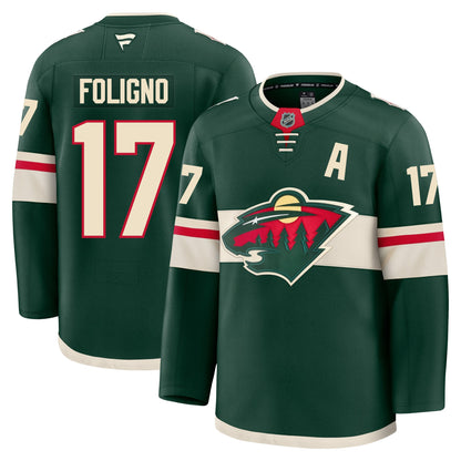 Marcus Foligno Minnesota Wild Fanatics Premium Home Jersey