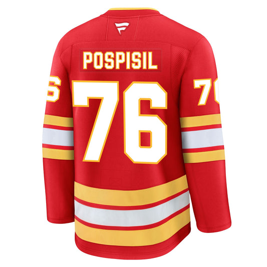 Martin Pospisil Calgary Flames Fanatics Premium Home Jersey