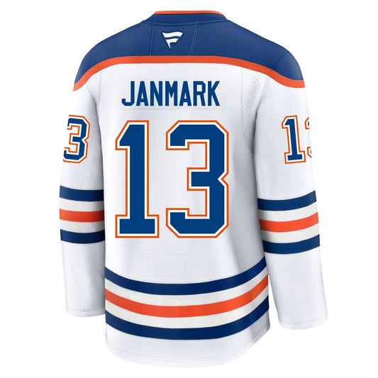 Mattias Janmark Edmonton Oilers Fanatics Premium Away Jersey
