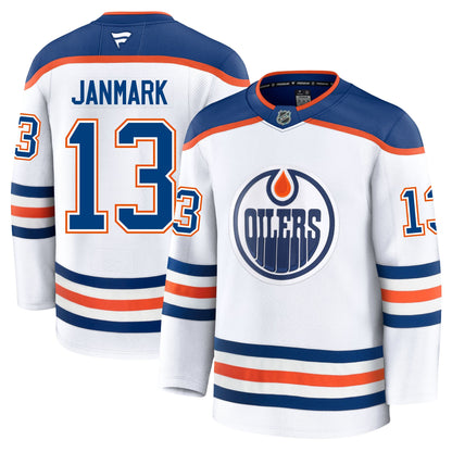 Mattias Janmark Edmonton Oilers Fanatics Premium Away Jersey