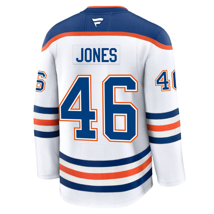 Max Jones Edmonton Oilers Fanatics Premium Away Jersey