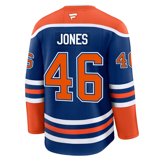 Max Jones Edmonton Oilers Fanatics Premium Home Jersey