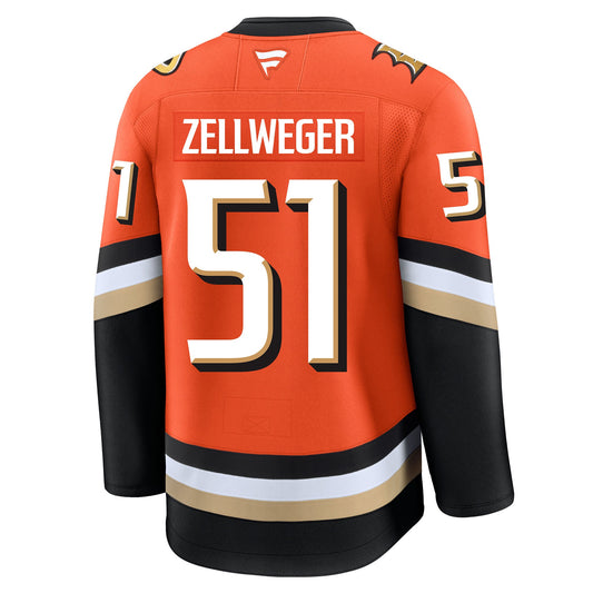 Olen Zellweger Anaheim Ducks Fanatics Premium Home Jersey