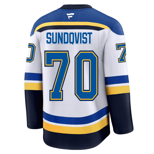 Oskar Sundqvist St. Louis Blues Fanatics Premium Away Jersey