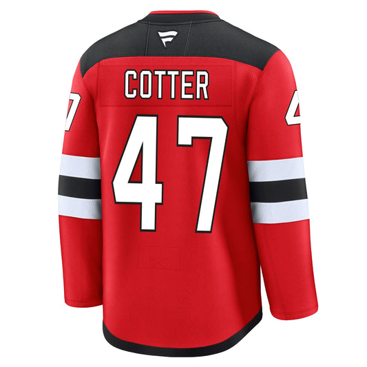 Paul Cotter New Jersey Devils Fanatics Premium Home Jersey