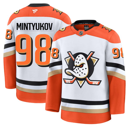 Pavel Mintyukov Anaheim Ducks Fanatics Premium Away Jersey