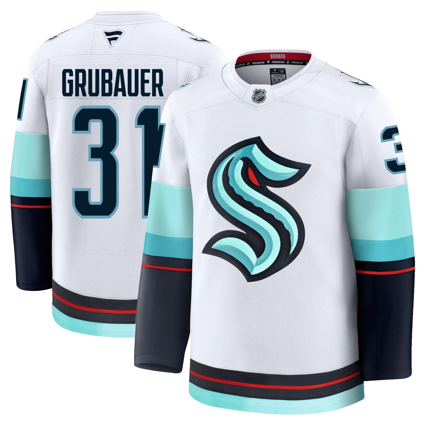 Philipp Grubauer Seattle Kraken Fanatics Premium Away Jersey