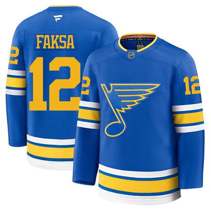 Radek Faksa St Louis Blues Fanatics Home Premium Jersey