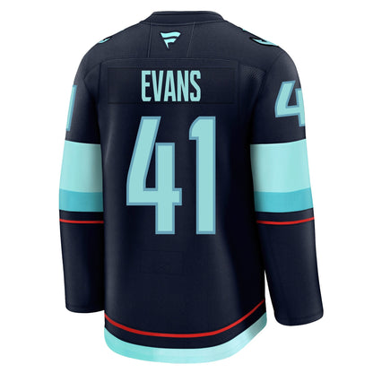 Ryker Evans Seattle Kraken Fanatics Premium Home Jersey