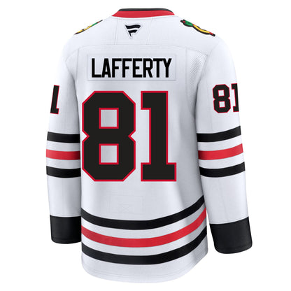 Sam Lafferty Chicago Blackhawks Fanatics Premium Away Jersey
