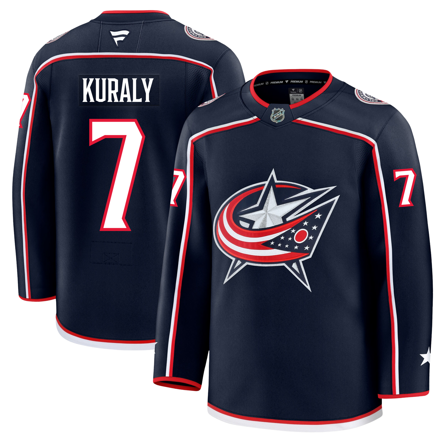 Sean Kuraly Columbus Blue Jackets Fanatics Premium Home Jersey