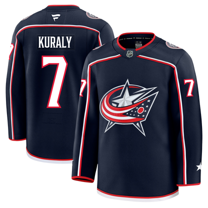 Sean Kuraly Columbus Blue Jackets Fanatics Premium Home Jersey