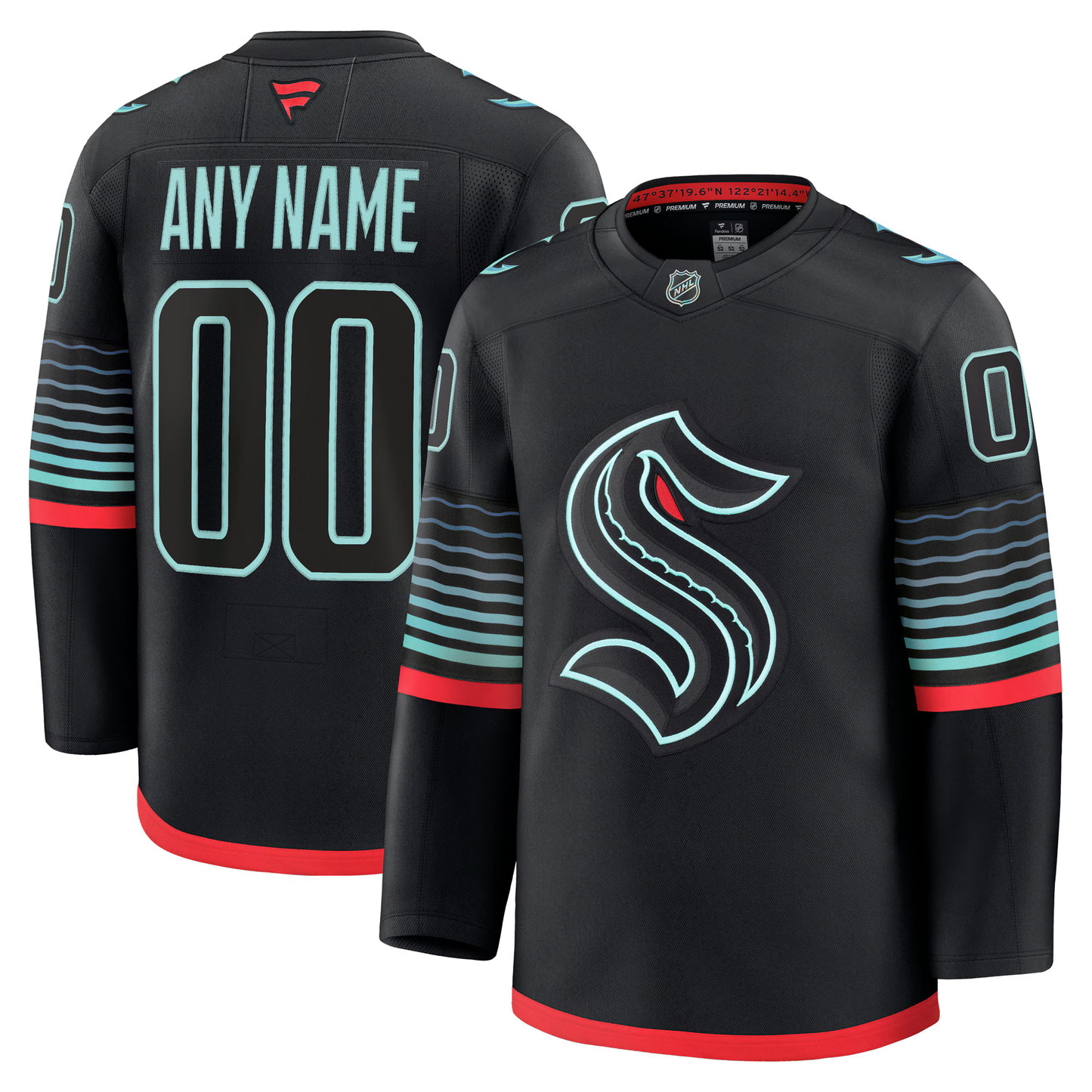 Customizable Seattle Kraken Fanatics Premium Official NHL Alternate Jersey