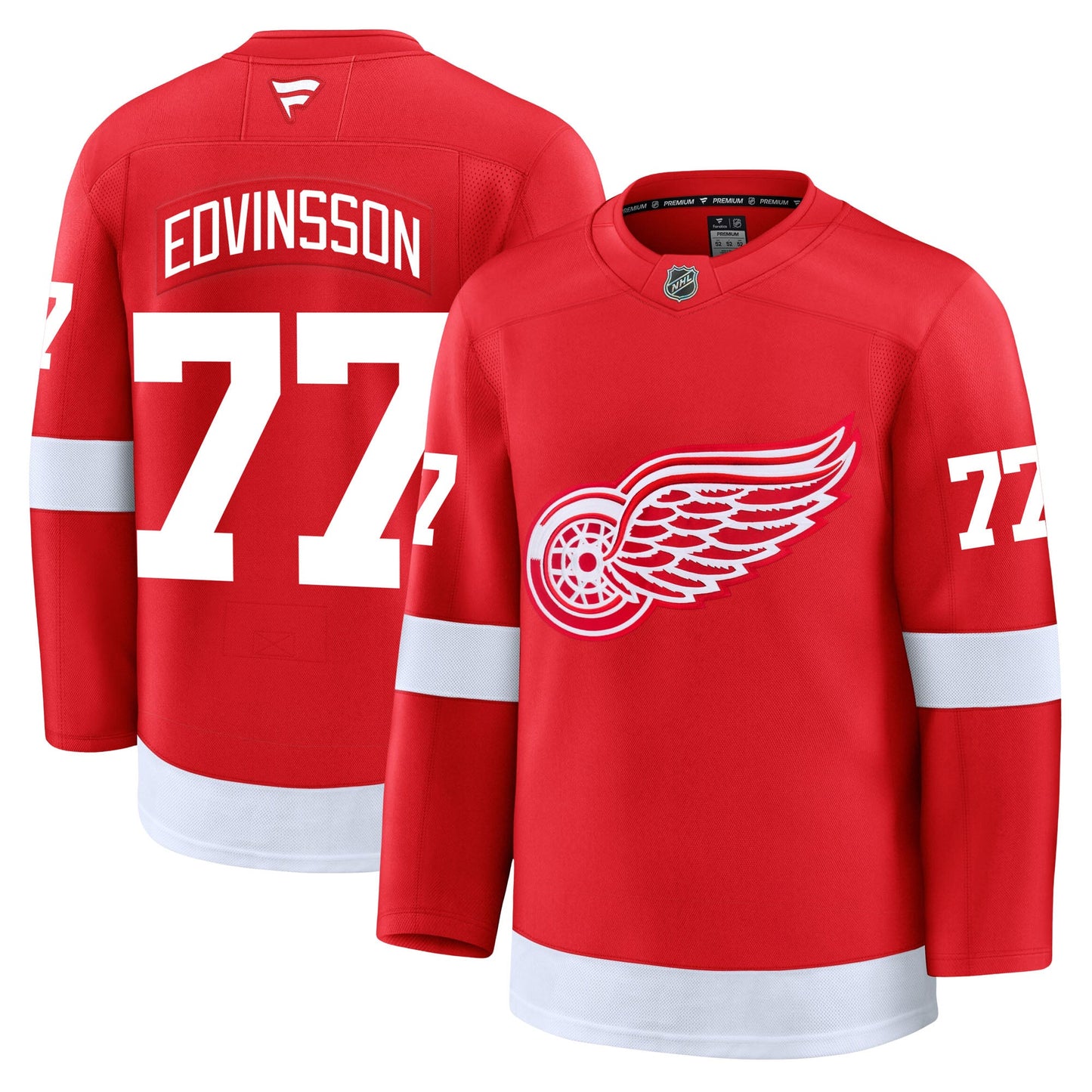 Simon Edvinsson Detroit Red Wings Fanatics Premium Home Jersey