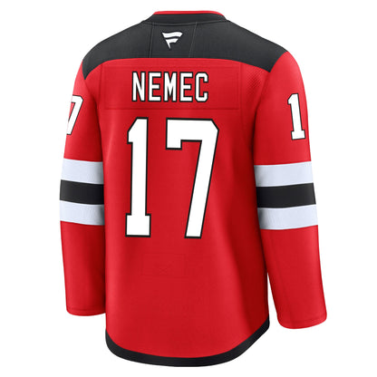 Simon Nemec New Jersey Devils Fanatics Premium Home Jersey