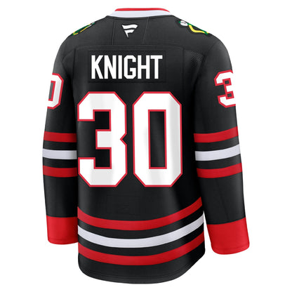 Spencer Knight Chicago Blackhawks Fanatics Alternate Premium Jersey