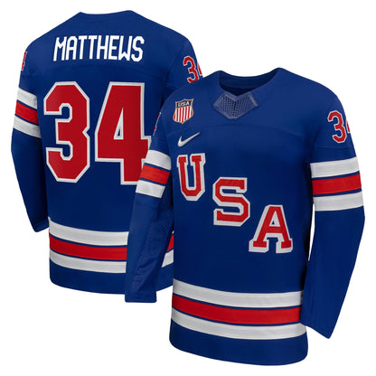Auston Matthews Team USA 2026 Nike Home Replica Jersey