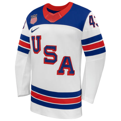 Quinn Hughes Team USA 2026 Nike Away Replica Jersey