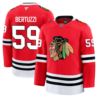 Tyler Bertuzzi Chicago Blackhawks Fanatics Premium Home Jersey