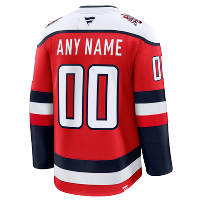 Customizable Washington Capitals 2025 Fanatics Premium Official NHL Red "Screaming Eagle" Alternate Jersey