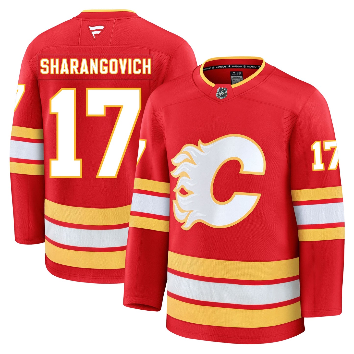 Yegor Sharangovich Calgary Flames Fanatics Premium Home Jersey