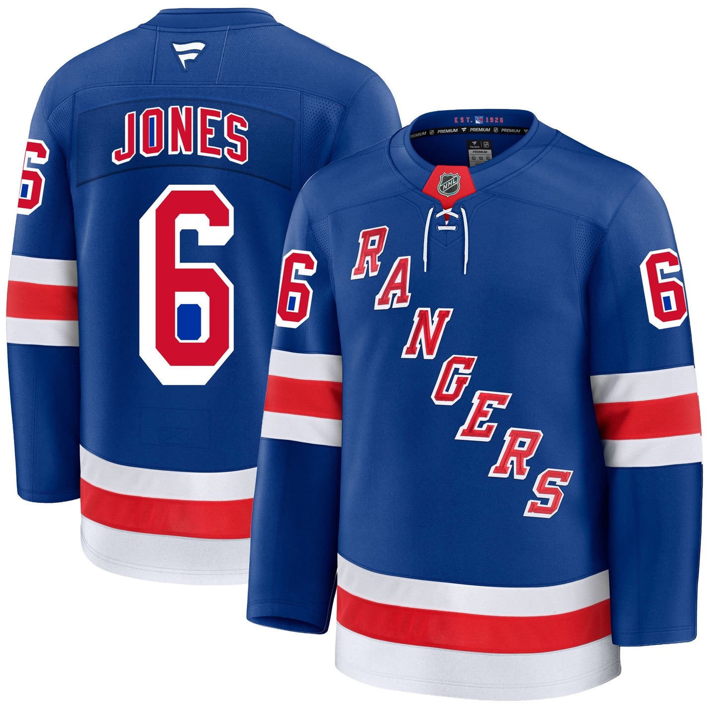 Zac Jones New York Rangers Fanatics Premium Home Jersey