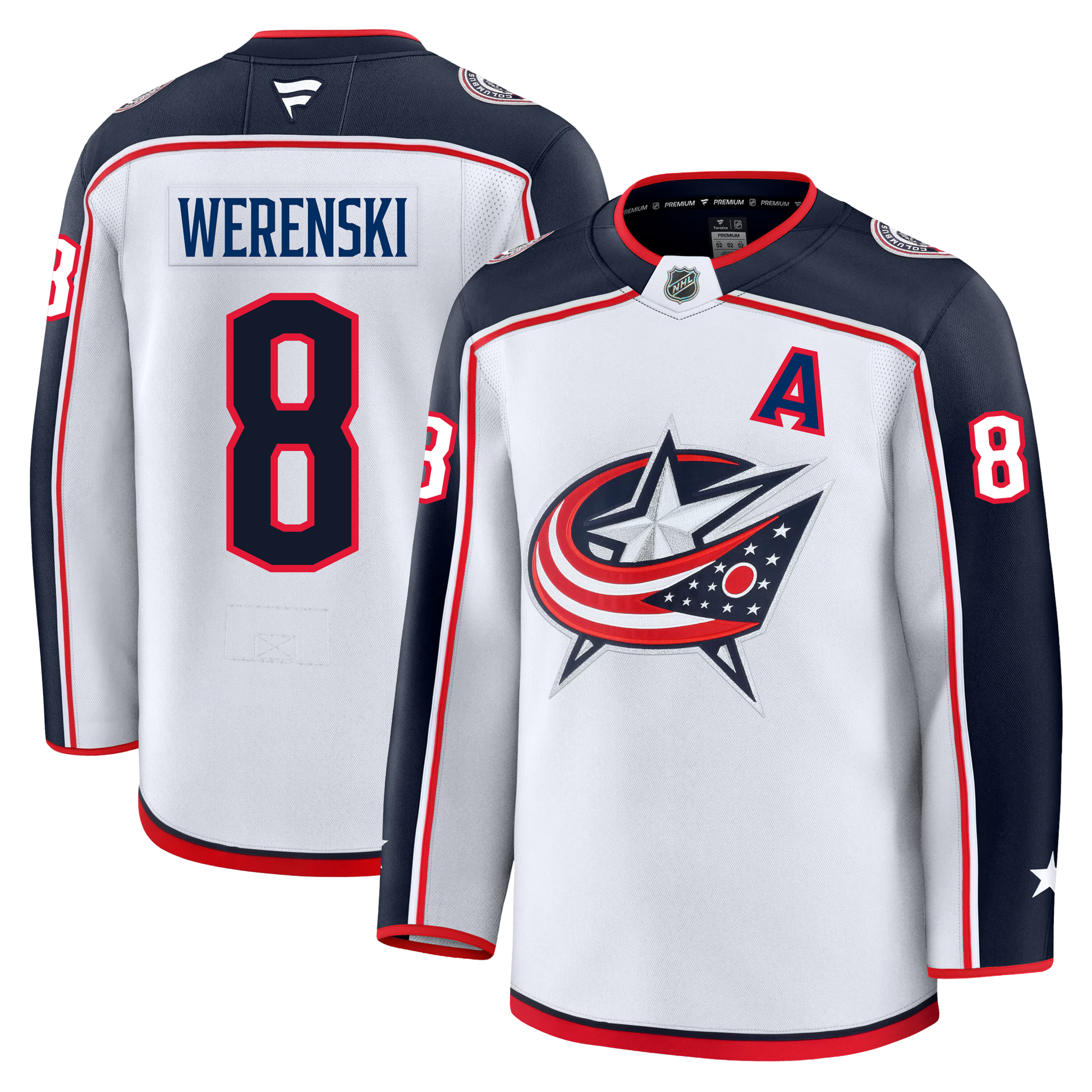 ユウスケ Zach Werenski Columbus Blue Jackets Fanatics Premium Away Jersey