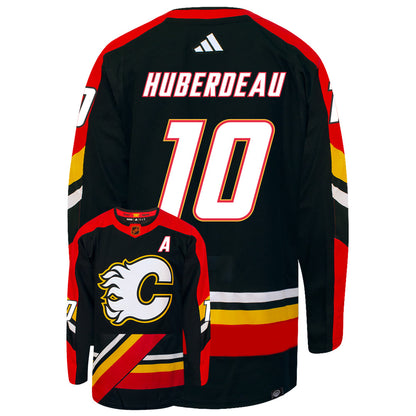 Jonathan Huberdeau Calgary Flames Adidas 2022 Primegreen Reverse Retro Authentic NHL Hockey Jersey