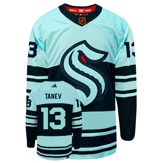 Brandon Tanev Seattle Kraken Adidas 2022 Primegreen Reverse Retro Authentic NHL Hockey Jersey