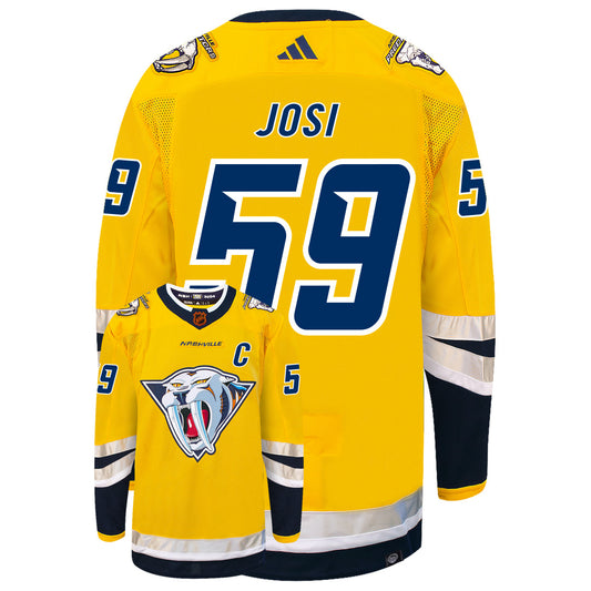 Roman Josi Nashville Predators Adidas 2022 Primegreen Reverse Retro Authentic NHL Hockey Jersey