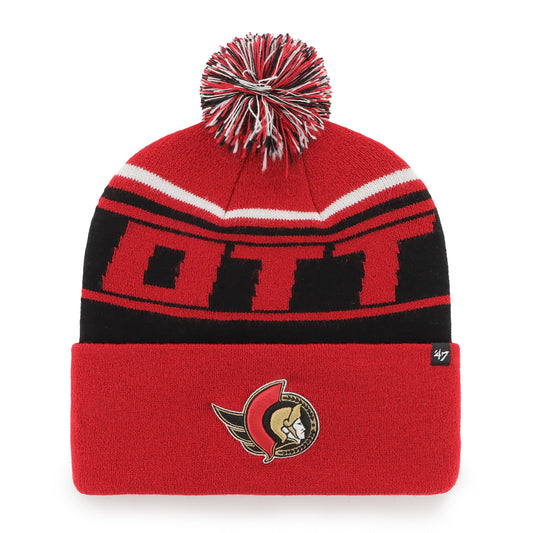 Ottawa Senators '47 Brand NHL Stylus Cuff Knit Hat