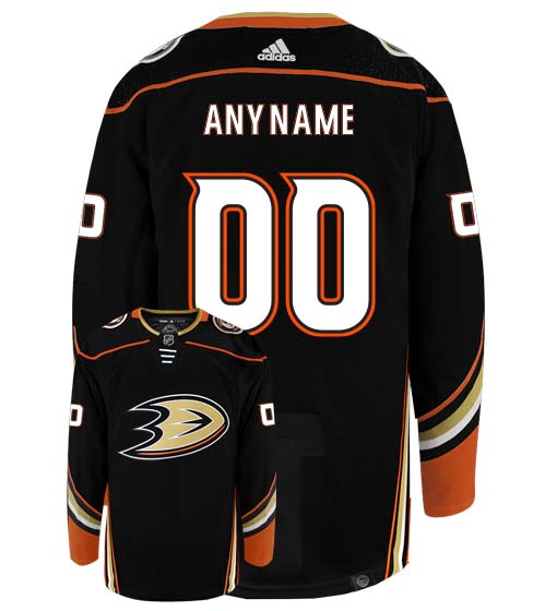 Anaheim Ducks Home Adidas Primegreen Authentic NHL Hockey Jersey  - Back/Front View