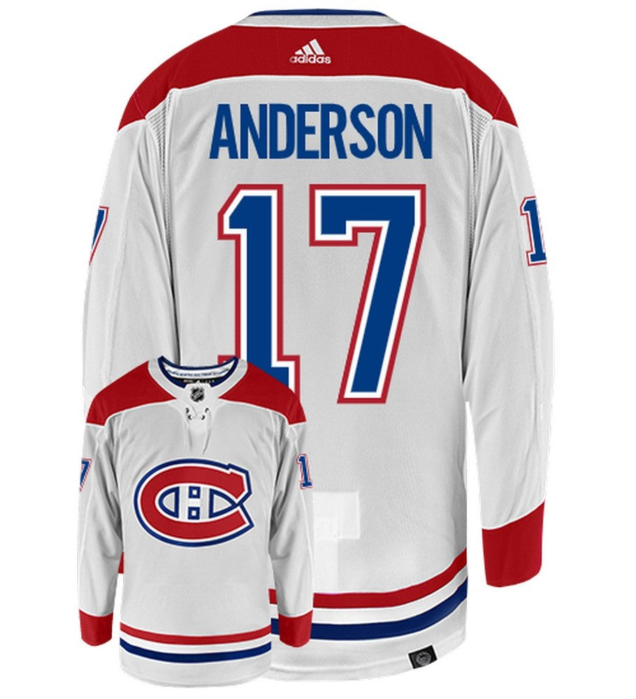 Josh Anderson Montreal Canadiens Adidas Primegreen Authentic Home NHL Hockey Jersey - Back/Front View