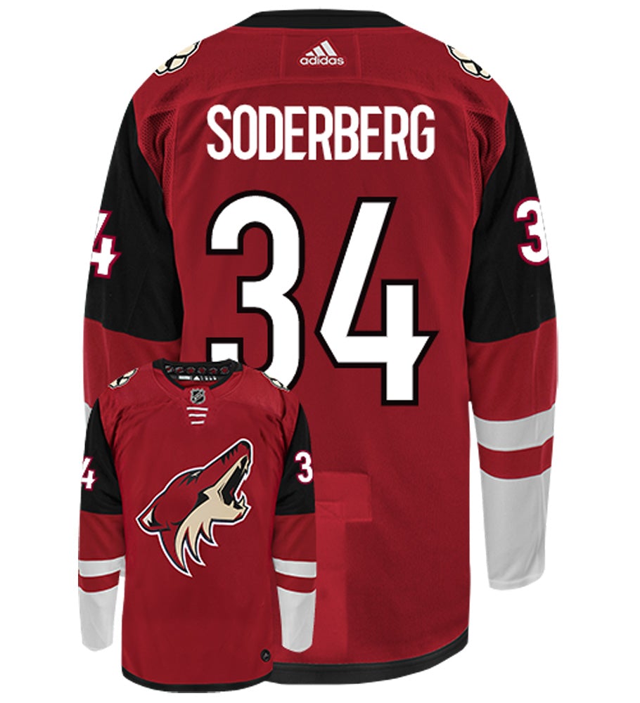 Adidas Arizona Coyotes No34 Carl Soderberg White Road Authentic Stitched NHL Jersey