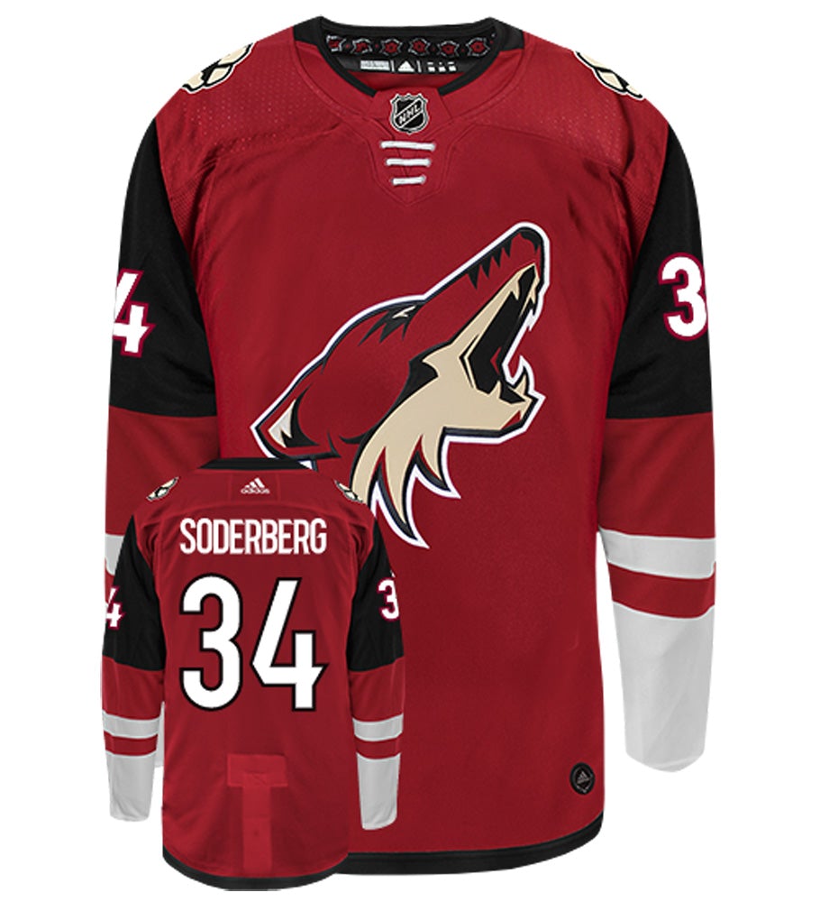 Carl Soderberg Arizona Coyotes Adidas Authentic Home NHL Hockey Jersey