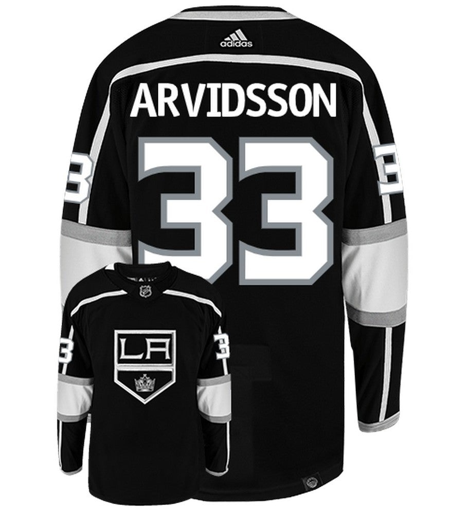 Viktor Arvidsson Los Angeles Kings Adidas Primegreen Home Authentic NHL Hockey Jersey - Back/Front View