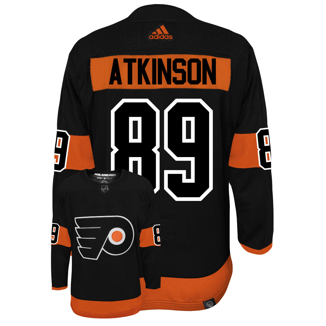 Cam Atkinson Philadelphia Flyers Adidas Primegreen Authentic NHL Hockey Jersey