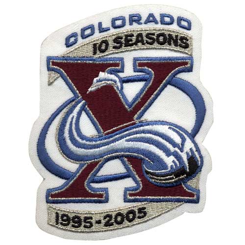 Colorado Avalanche 10 Year Anniversary Patch