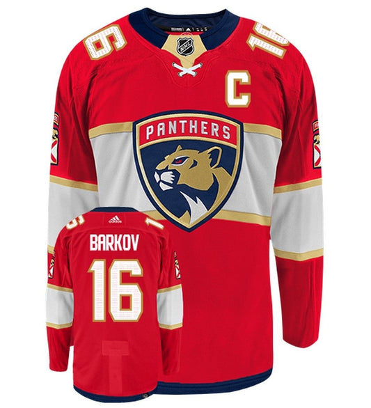 Aleksander Barkov Florida Panthers Adidas Primegreen Authentic Home NHL Hockey Jersey - Front/Back View