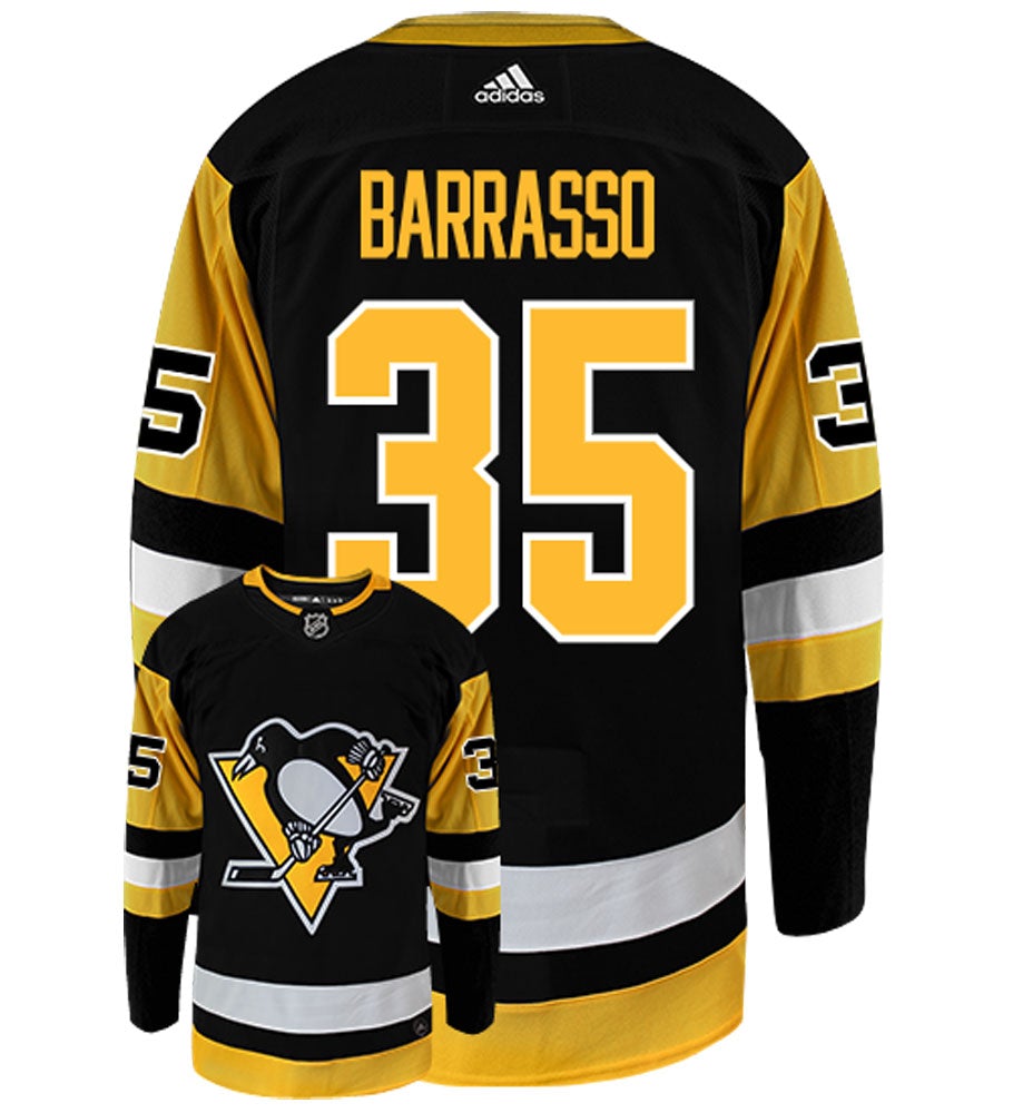 Tom Barrasso Pittsburgh Penguins Adidas Authentic Home NHL Vintage Hockey Jersey