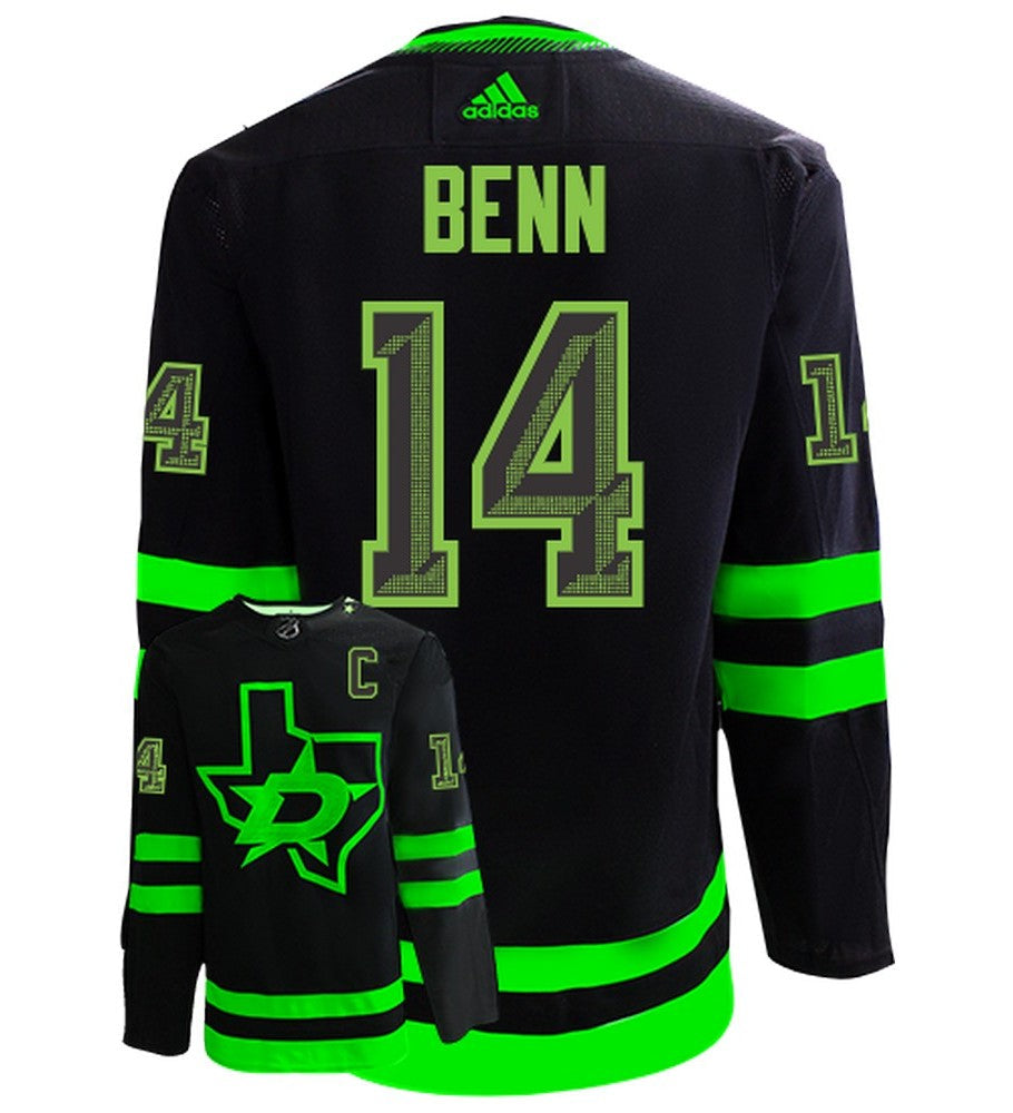 Jamie Benn Dallas Stars Adidas Primegreen Authentic Third Alternate NHL Hockey Jersey - Back/Front View
