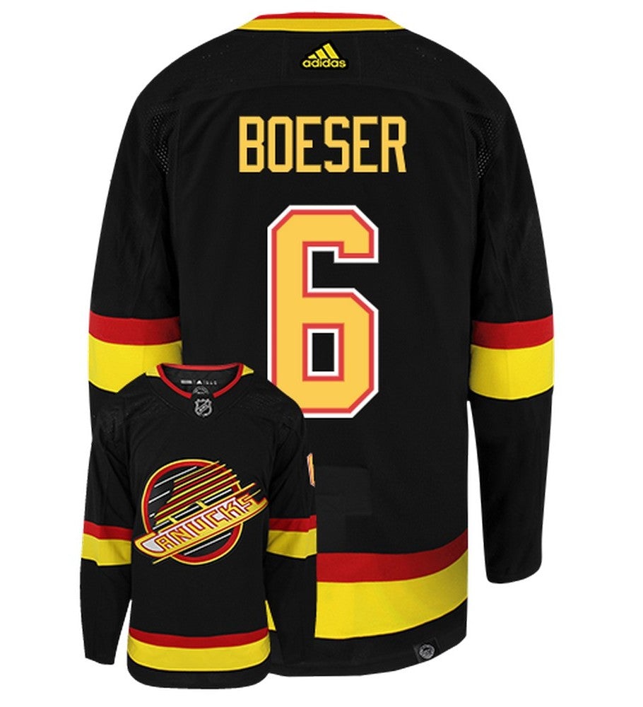 Brock Boeser Vancouver Canucks Adidas Primegreen Authentic Third Alternate NHL Hockey Jersey - Back/Front View
