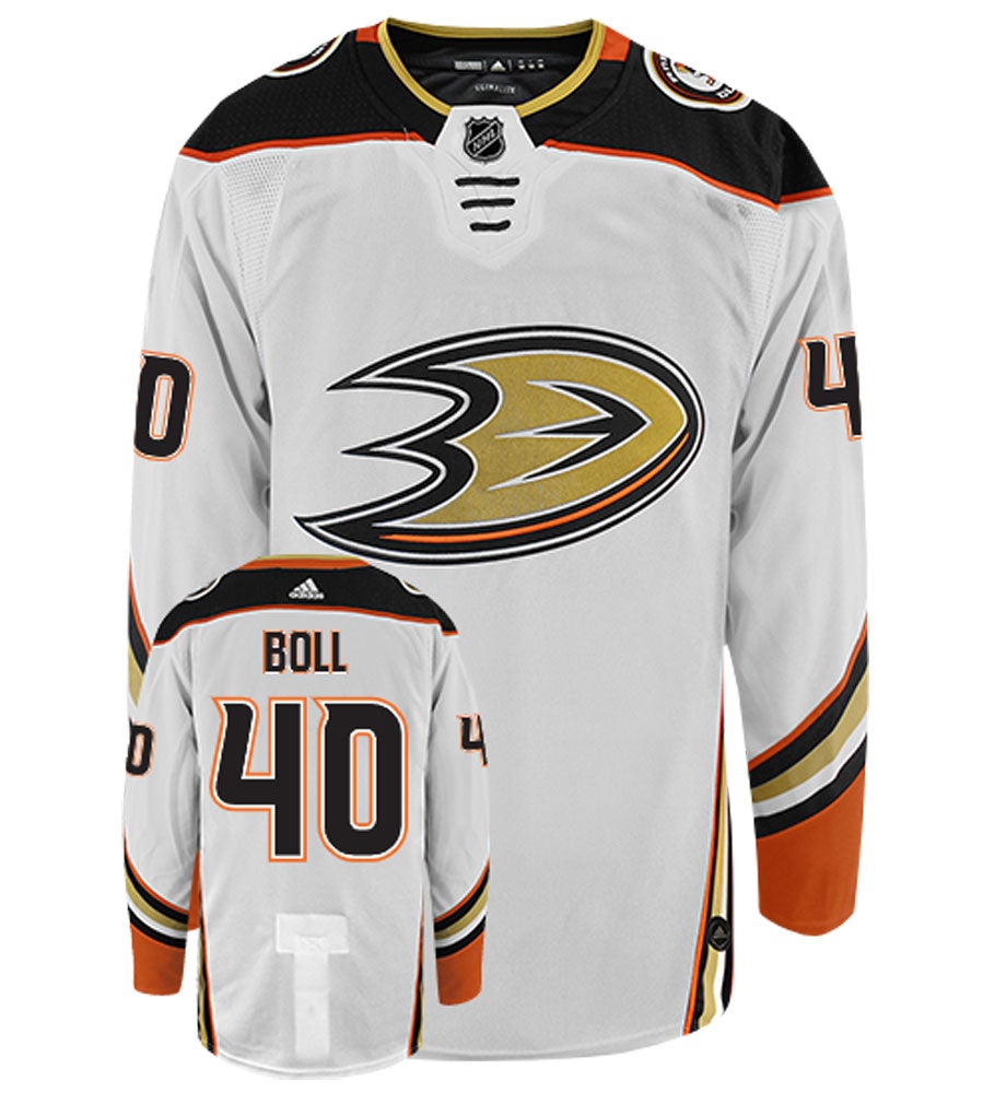 Jared Boll Anaheim Ducks Adidas Authentic Away NHL Hockey Jersey