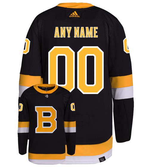 Customizable Boston Bruins Adidas Primegreen Authentic NHL Alternate Jersey