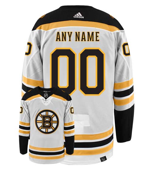 Customizable Boston Bruins Adidas Primegreen Authentic NHL Away Jersey